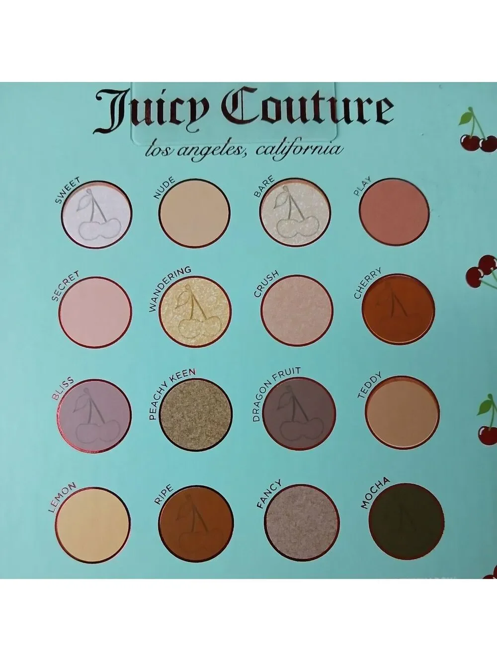 Juicy Couture Cherry Eyeshadow Palette 16 Color Makeup Palette NIB